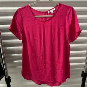 Pink short sleeve blouse